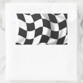 Schachtel - Racing Flag Rechteckiger Aufkleber (Tasche)