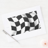Schachtel - Racing Flag Rechteckiger Aufkleber (Umschlag)