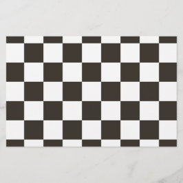 Schachtel (Schwarz und Weiß) (Muster des Schachbre Briefpapier