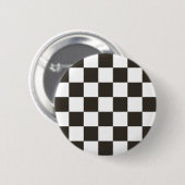 Schachtel (Schwarz und Weiß) (Muster des Schachbre Button (Vorne & Hinten)