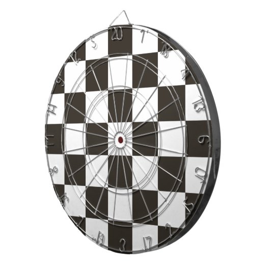 Schachtel (Schwarz und Weiß) (Muster des Schachbre Dartscheibe (Vorderseite rechts)