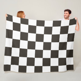 Schachtel (Schwarz und Weiß) (Muster des Schachbre Fleecedecke