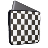 Schachtel (Schwarz und Weiß) (Muster des Schachbre Laptopschutzhülle (Vorne Rechts)