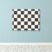 Schachtel (Schwarz und Weiß) (Muster des Schachbre Leinwanddruck (Insitu (Holzboden))