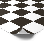 Schachtel (Schwarz und Weiß) (Muster des Schachbre Poster (Ecke)