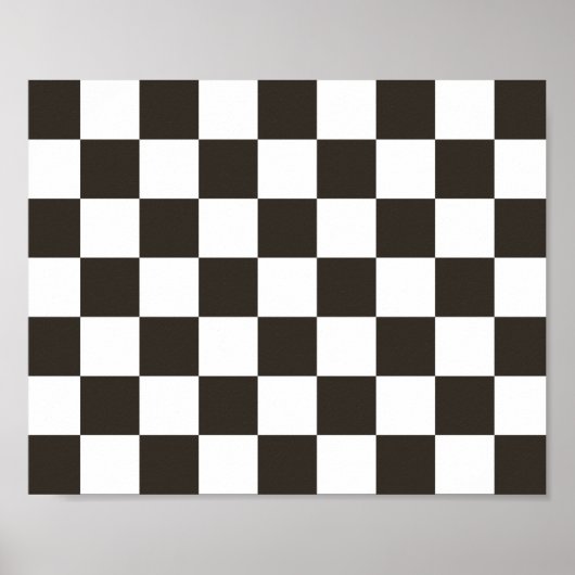 Schachtel (Schwarz und Weiß) (Muster des Schachbre Poster (Vorne)