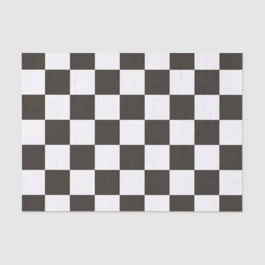 Schachtel (Schwarz und Weiß) (Muster des Schachbre Seidenpapier (Vorderseite)