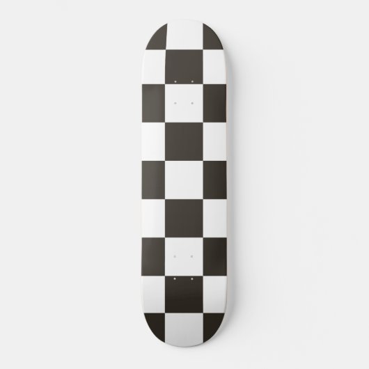 Schachtel (Schwarz und Weiß) (Muster des Schachbre Skateboard (Vorderseite)