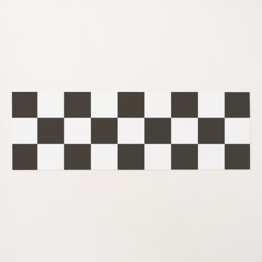 Schachtel (Schwarz und Weiß) (Muster des Schachbre Yogamatte (Rückseite (Horizontal))