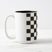 Schachtel (Schwarz und Weiß) (Muster des Schachbre Zweifarbige Tasse (Links)