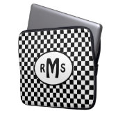 Schachtel Schwarz/Weiß Laptopschutzhülle (Vorderseite Links)