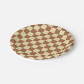 Schachtel und braun pappteller (Schrägansicht)