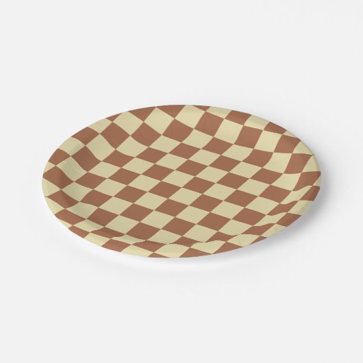 Schachtel und braun pappteller (Schrägansicht)