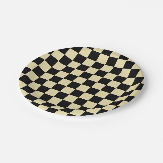 Schachtel und Schwarz Pappteller (Schrägansicht)