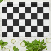 Schachtel weiß und schwarz geschirrtuch (Gefaltet)