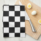 Schachtel weiß und schwarz geschirrtuch (Viertel Falte)