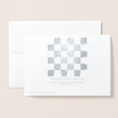 Schachtel weiß und silber folienkarte (Rückseite mit Umschlag)