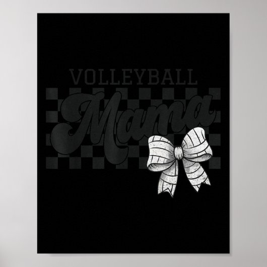 Schachtelball Mama Coquette Bow Volleyball Poster (Vorne)