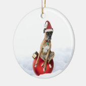 Schachtelboxer Keramik Ornament (Links)