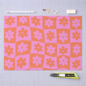 Schachtelhaltig, rosa und orange Blume Seidenpapier (Handwerk)