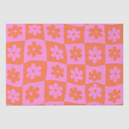 Schachtelhaltig, rosa und orange Blume Seidenpapier