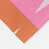 Schachtelhaltiges Retro-Sternenmuster rosa orange Fleecedecke (Ecke)