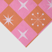 Schachtelhaltiges Retro-Sternenmuster rosa orange Seidenpapier (Detail)