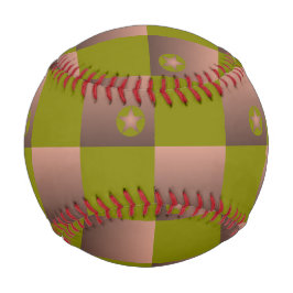 Schachtelmuster in braun und olivgrün baseball