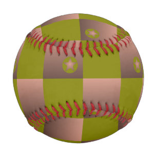 Schachtelmuster in braun und olivgrün baseball