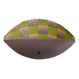 Schachtelmuster in braun und olivgrün football