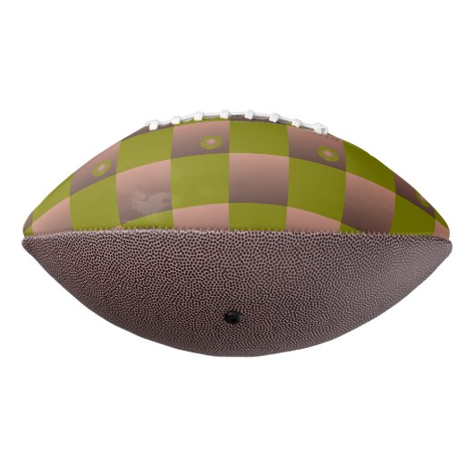 Schachtelmuster in braun und olivgrün football (Gedreht 270)