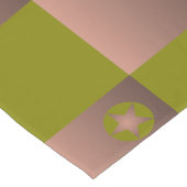 Schachtelmuster in braun und olivgrün kurzer tischläufer (Ecke)