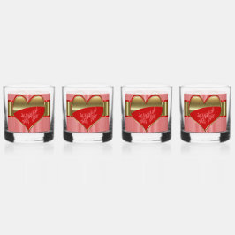 Schachteln aus Hearts Rock Glass Trinkbehälter Set Whiskyglas