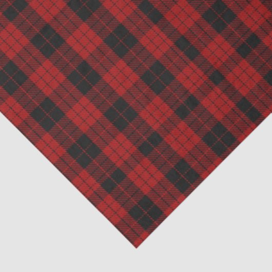 Schachteltes Weihnachtsrot Buffalo Kariert Seidenpapier (Ausschnitt)