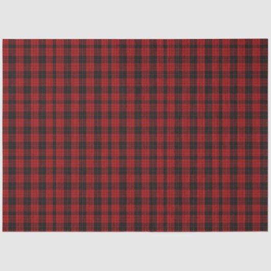 Schachteltes Weihnachtsrot Buffalo Kariert Seidenpapier (Vorderseite)