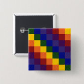 Schachter Regenbogen Button (Vorne & Hinten)