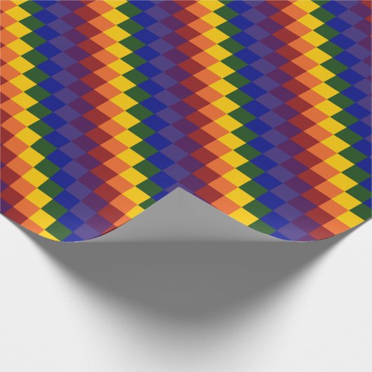 Schachter Regenbogen Geschenkpapier (Ecke)