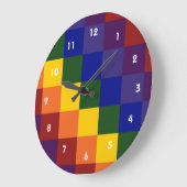 Schachter Regenbogen Große Wanduhr (Winkel)