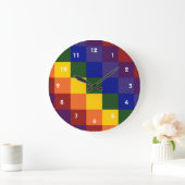 Schachter Regenbogen Große Wanduhr (Zuhause)