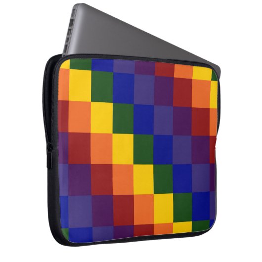 Schachter Regenbogen Laptopschutzhülle (Vorne Rechts)