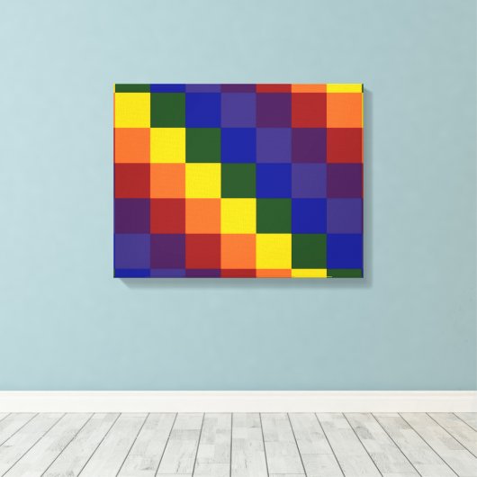 Schachter Regenbogen Leinwanddruck (Insitu (Holzboden))