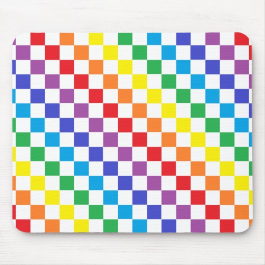 Schachter Regenbogen Mousepad (Vorne)