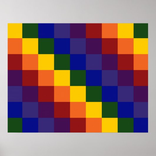 Schachter Regenbogen Poster (Vorne)