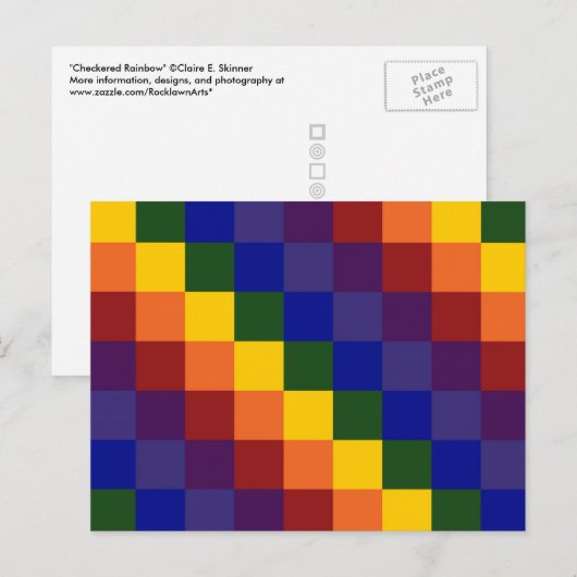 Schachter Regenbogen Postkarte (Vorne/Hinten)