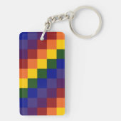 Schachter Regenbogen Schlüsselanhänger (Rückseite)