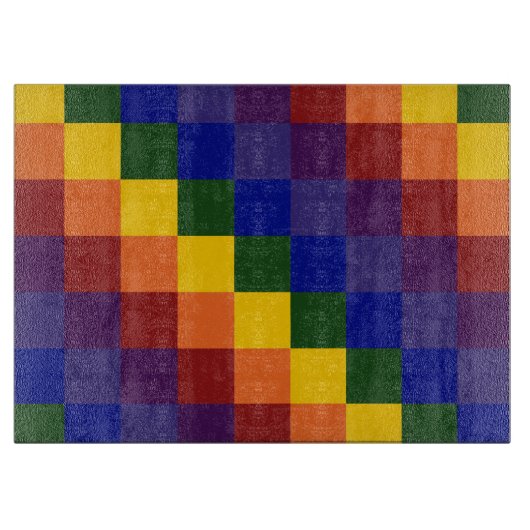 Schachter Regenbogen Schneidebrett (Vorderseite)