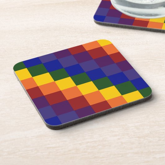 Schachter Regenbogen Untersetzer (Linke Seite)
