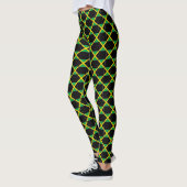 Schachtes jamaikanisches Flaggenmuster Leggings (Links)