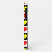 Schachtes Muster für farbenfrohe Herzen Case-Mate iPhone Hülle (Hinten/Links)