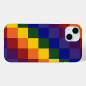 Schachtes Regenbogenmuster Case-Mate iPhone Hülle (Rückseite (Horizontal))
